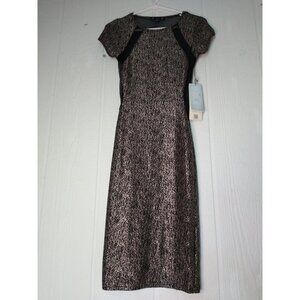 IRIS Womens Juniors Sz S Formal Cocktail Party Dress Black Silver Sheer Net Sexy
